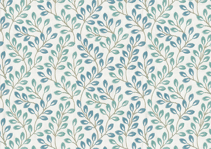 Fitzrovia Print, Horizon Blue - Motorised Roman Blind - Image 7
